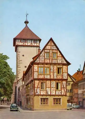 AK, Reutlingen, Tübinger Tor, 1966