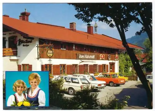 AK, Reit im Winkl, "Zum Kuhstall", zwei Abb., Autogramm, um 1998