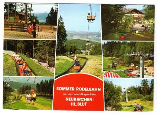 AK, Neukirchen Hl. Blut, Sommerrodelbahn, sieben Abb., 1995