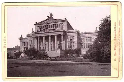 Kabinettfoto, Berlin Mitte, Das Königl. Schauspielhaus, um 1890
