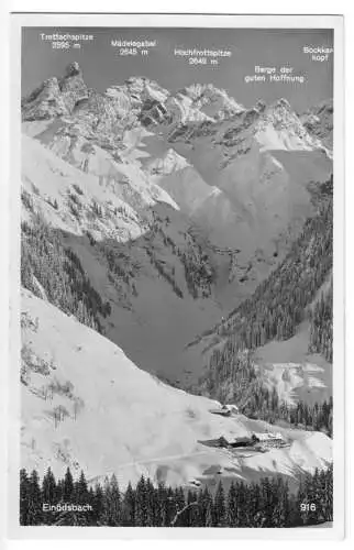 AK, Einödsbach b. Oberstdorf, Gasthof und Pension, Nebenstempel, um 1940
