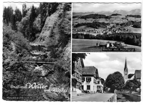 AK, Weiler im Allgäu, drei Abb., 1968