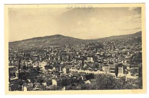 AK, Sarajevo, Bosnien und Herzogowina, Gesamtansicht, 1944