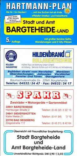 Stadtplan, Stadt Bargteheide und Amt Bargteheide-Land, um 2001