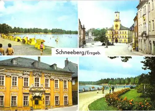 AK, Schneeberg Erzgeb., vier Abb., 1978