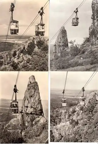 Posten von 9 AK, Thale Harz, Personenschwebebahn, 1970er