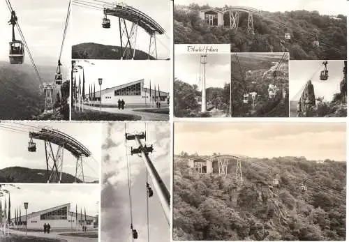 Posten von 9 AK, Thale Harz, Personenschwebebahn, 1970er