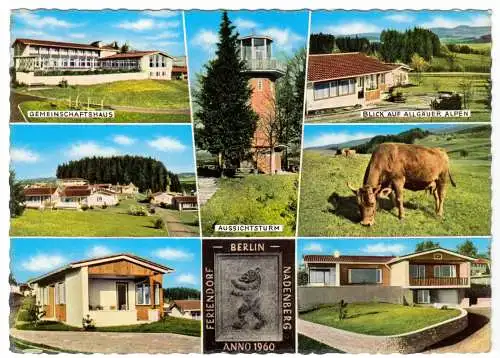 AK, Lindenberg im Allgäu, Feriendorf Nadenberg, sieben Abb., 1960
