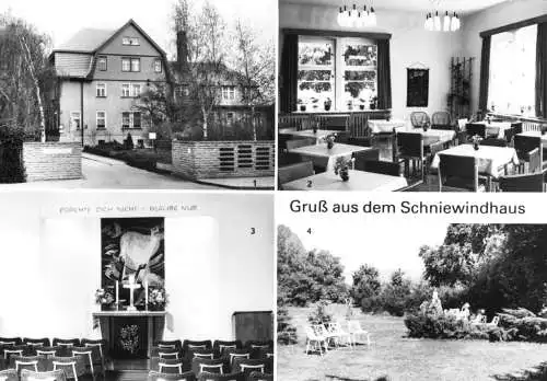 AK, Schönebeck - Bad Salzelmen, Julius Schniewind-Haus, vier Abb., 1990