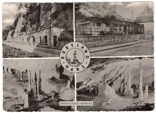 AK, Rübeland Harz, Tropfsteinhöhlen, vier Abb., 1961