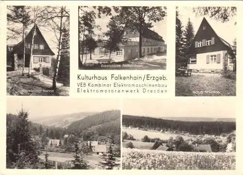 AK, Falkenhain Erzgeb., fünf Abb., 1970