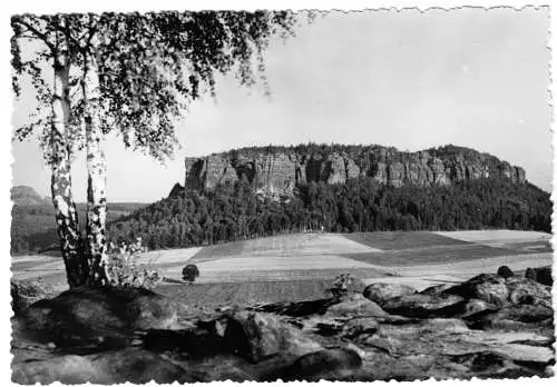 AK, Pfaffenstein Sächs. Schweiz, Pfaffenstein, 1957, Handabzug