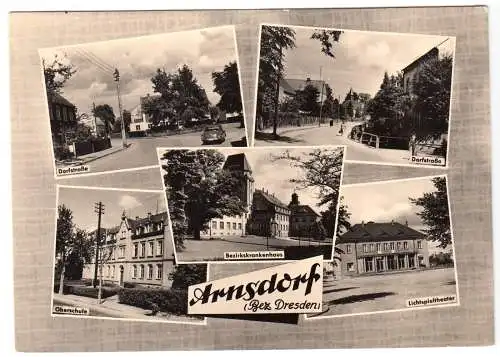 AK, Arnsdof Bz. Dresden, fünf Abb., gestaltet, 1960
