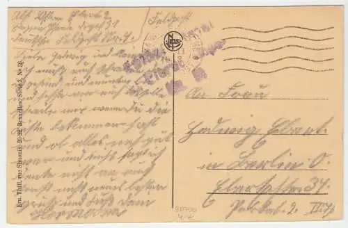 AK, Gent, Gand, Eglise St. Nicolas, le Beffroi et l'Eglise St. Bavon, 1918