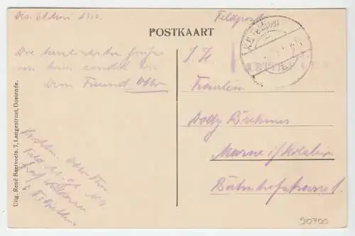 AK, Oostende, Ostende, Westflandern, Kursaal in di richting der stad, 1917