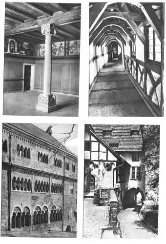 Mäppchen mit 10 kleinen Fotos, Eisenach, Wartburg, 1977