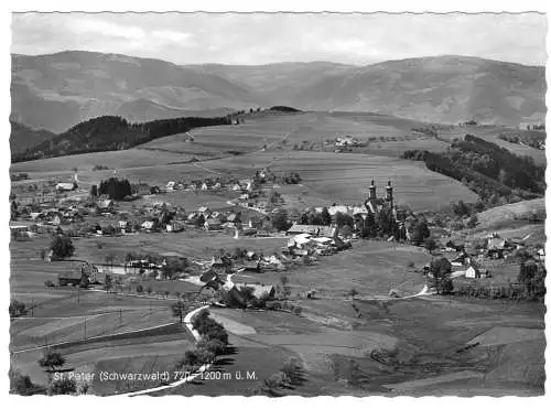 AK, St. Peter Schwarzw., Luftbildtotale, um 1962