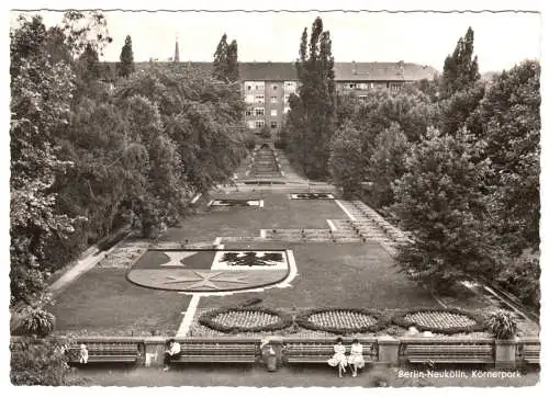 AK, Berlin Neukölln, Partie im Körnerpark, um 1960