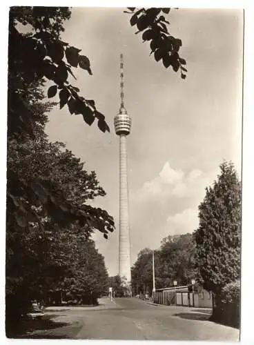 AK, Stuttgart, Blick zum Fernsehturm, 1960