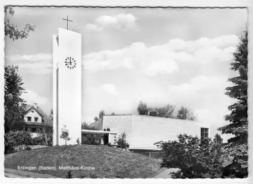AK, Erzingen Baden, Matthäus Kirche, 1969