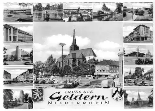 AK, Geldern Niederrhein, 15 Abb., gestaltet, 1969