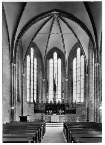 AK, Cismar, Klosterkirche, Innenansicht mit Altar, um 1972