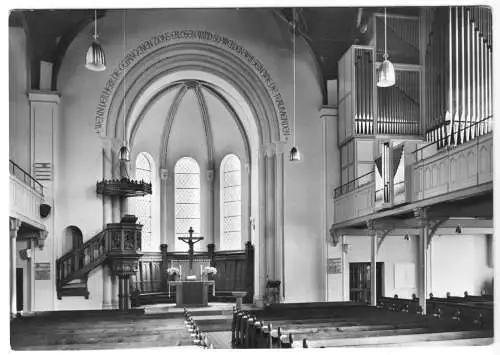 AK, Bethel b. Bielefeld, Zionskirche, Innenansicht, um 1960