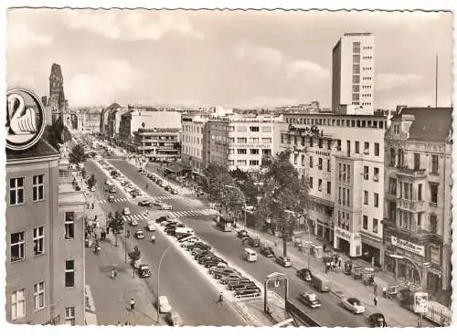 AK, Berlin Charlottenburg, Blick in den Kurfürstendamm, um 1960