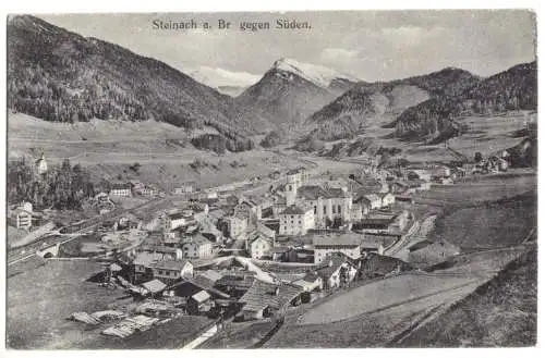 AK, Steinach am Brenner, Tirol, Gesamtansicht gegen Süden, um 1916
