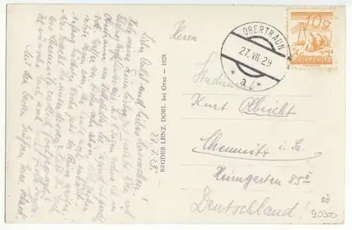 AK, Hallstatt, Oberösterreich, Teilansicht von der Seeseite, 1929