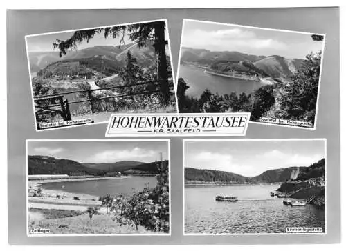 AK, Kr. Saalfeld Saale, Hohenwartestausee, vier Abb., gestaltet, 1966