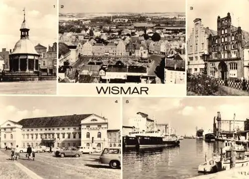 AK, Wismar, fünf Abb., 1974