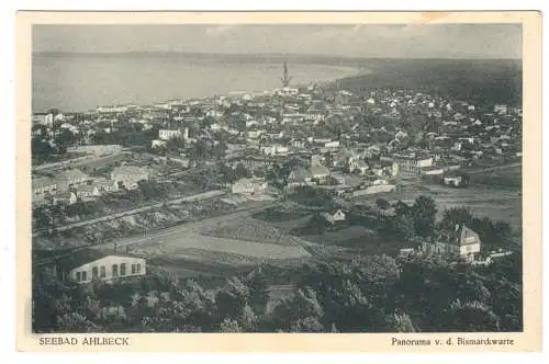 AK, Seebad Ahlbeck auf Usedom, Panorama von der Bismarckwarte, 1929