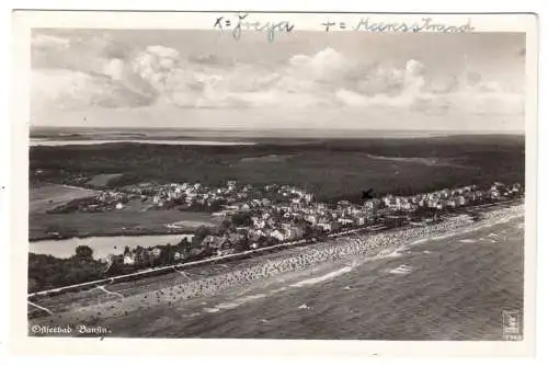 AK, Seebad Bansin auf Usedom, Luftbildtotale, um 1943