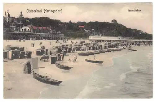 AK, Seebad Heringsdorf auf Usedom, Strandleben, um 1910