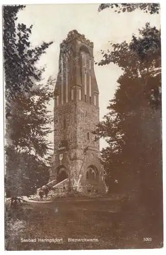 AK, Seebad Heringsdorf auf Usedom, Bismarckwarte, 1929