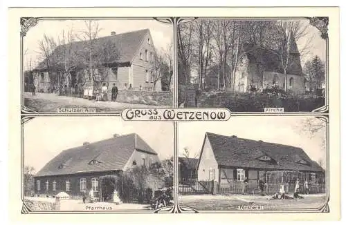 AK, Rossow, OT Wetzenow, vier Abb., 1907
