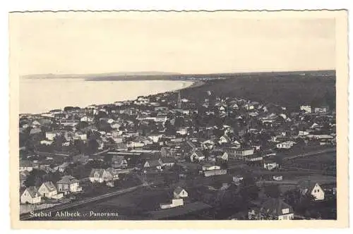 AK, Seebad Ahlbeck auf Usedom, Panorama-Ansicht, 1934