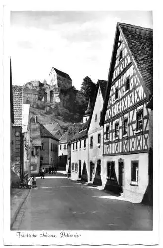 AK, Pottenstein Fränk. Schweiz, Straßenpartie, um 1958