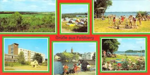 AK lang, Feldberg Kr. Neustrelitz, sechs Abb., 1982