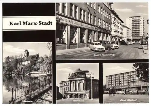 AK Großformat, 21 x 15 cm, Karl-Marx-Stadt, vier Abb., 1967