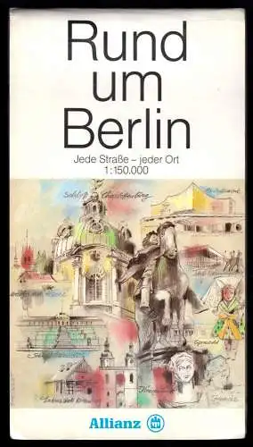 Verkehrskarte, Rund um Berlin - Jede Straße - jeder Ort, 1991