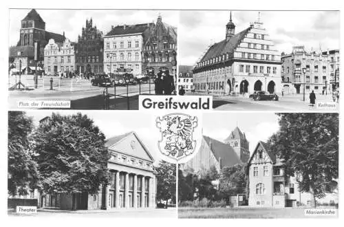 AK, Greifswald, vier Abb., 1967