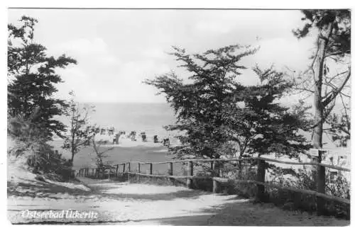 AK, Ueckeritz auf Usedom, Abgang zum Strand, 1961