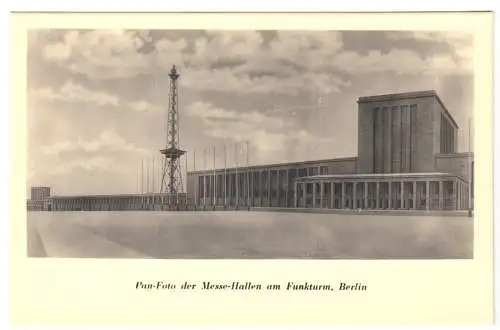 AK, Berlin Charlottenburg, Messehallen Am Funkturm, um 1949