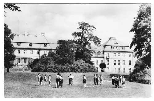 AK, Karlsburg Kr. Greifswald, Institut f. Diabetis, Gymnastikwiese, belebt, 1962