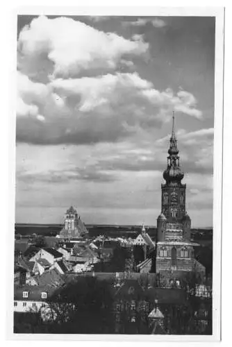 AK, Greifswald, Teilansicht mit St. Nikolaus, 1951