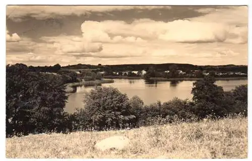 AK, Carwitz b. Feldberg Meckl., Unterdorf mit Hauptmannsberg vom Winkel, 1962