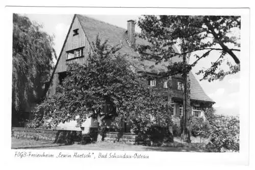AK, Bad Schandau - Ostrau, FDGB-Ferienheim "Erwin Hartsch", Vers. 3, 1953