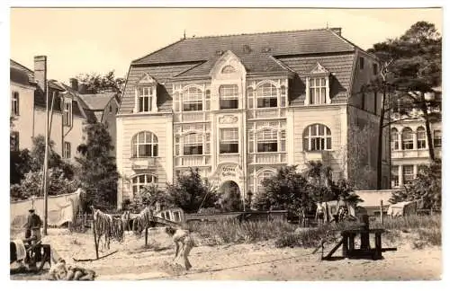 AK, Seebad Bansin auf Usedom, FDGB-Erholungsheim "Dünenschloß", 1962